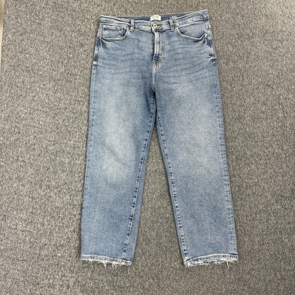 Kensie Girl Denim - Kensie The Ella‎ High Rise Straight Raw Hem Blue Womens 14/32 Stretch